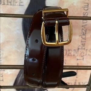 NWT Madwwell Brown Cow Leather Belt  Gold Buckle 41” Size M